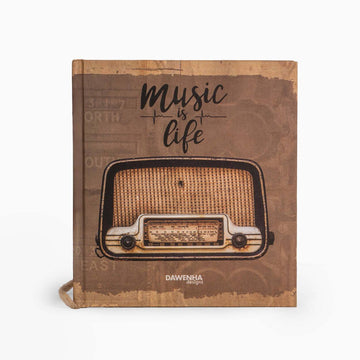 Music is Life vintage Notebook