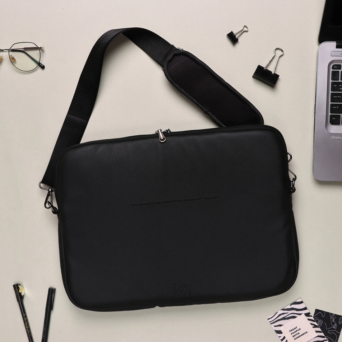 Shoulder Laptop Sleeve | Black Dawenha | دونها
