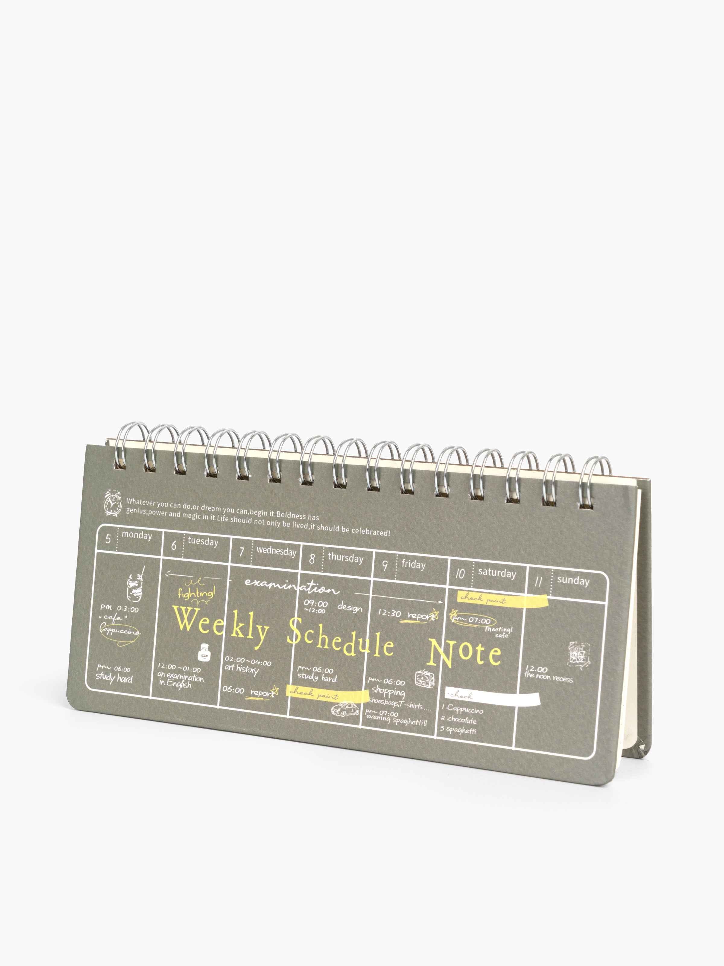 Weekly Schedule Note pictachio Dawenha | دونها