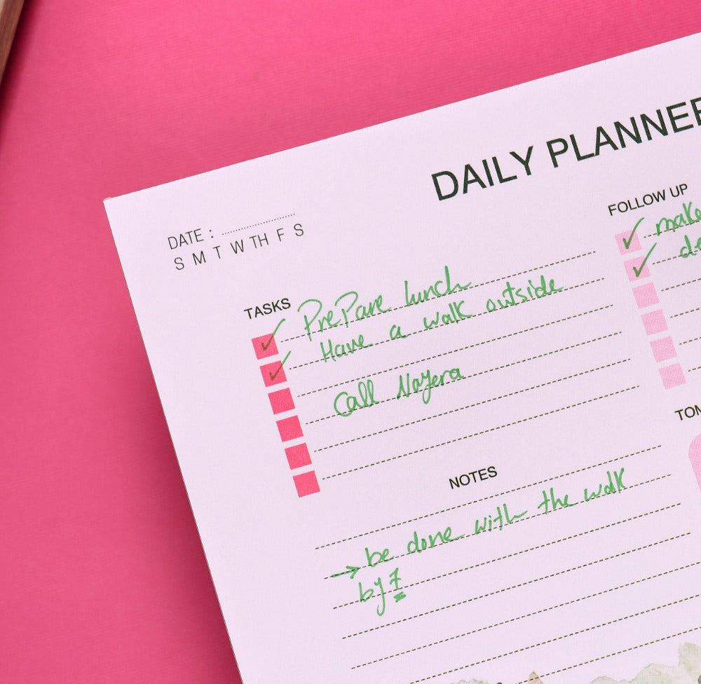 Floral - To-Do Pad English