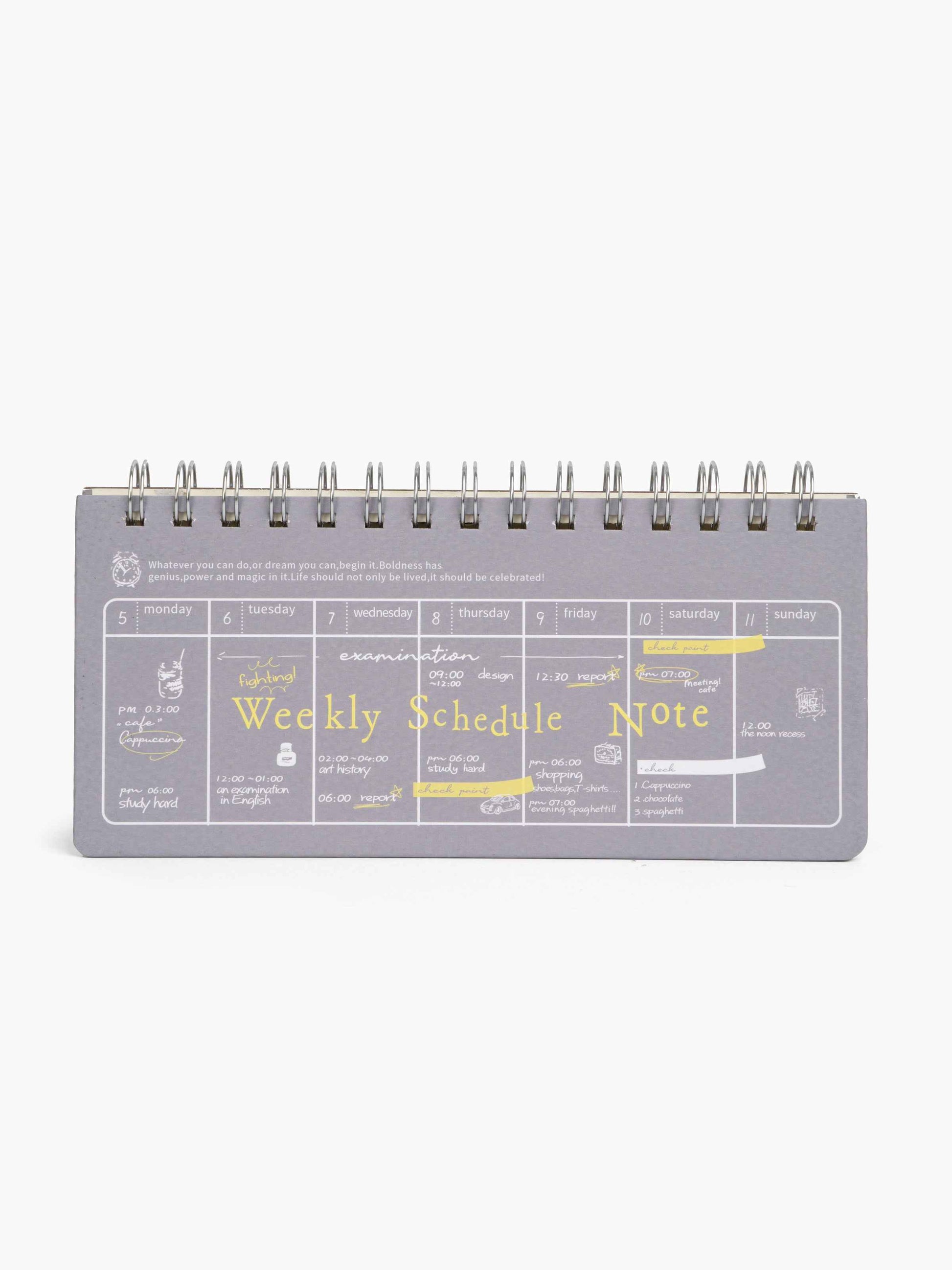 Weekly Schedule Note Light Gray Dawenha | دونها