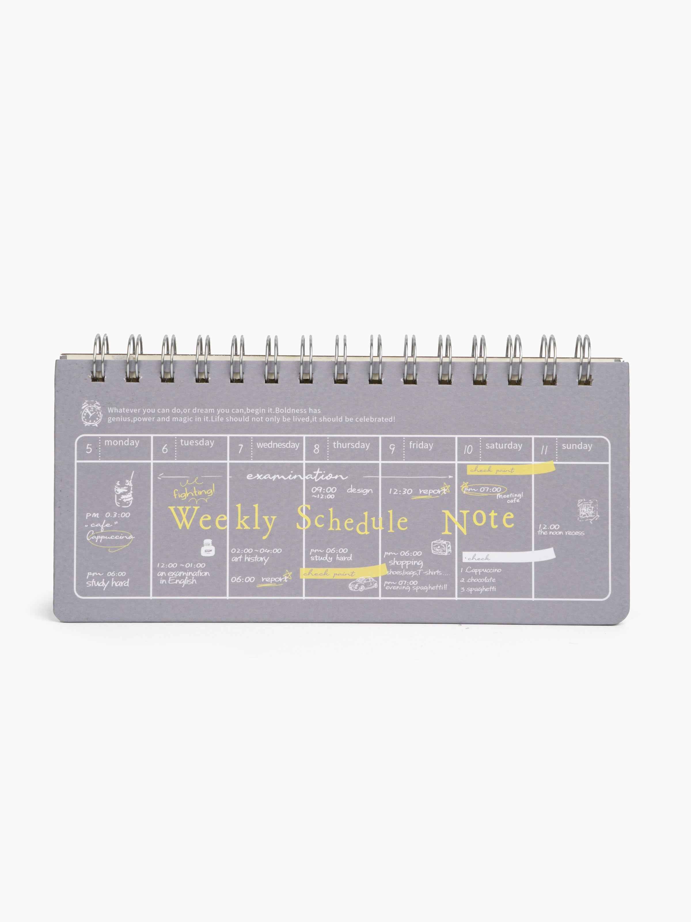 Weekly Schedule Note Light Gray Dawenha | دونها
