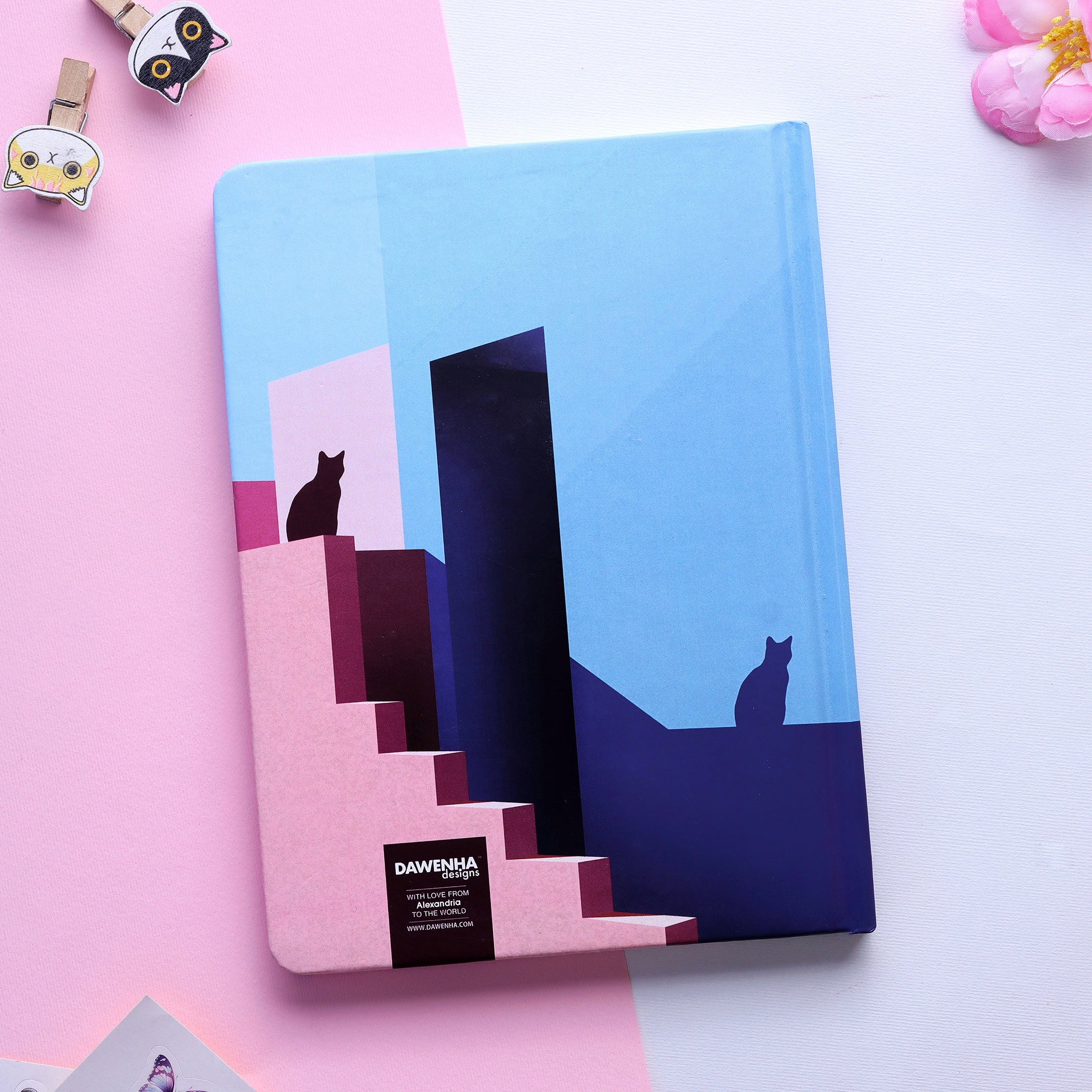 Cat Shadow | SafeZone Notebook (Wired / HardCover) Dawenha | دونها