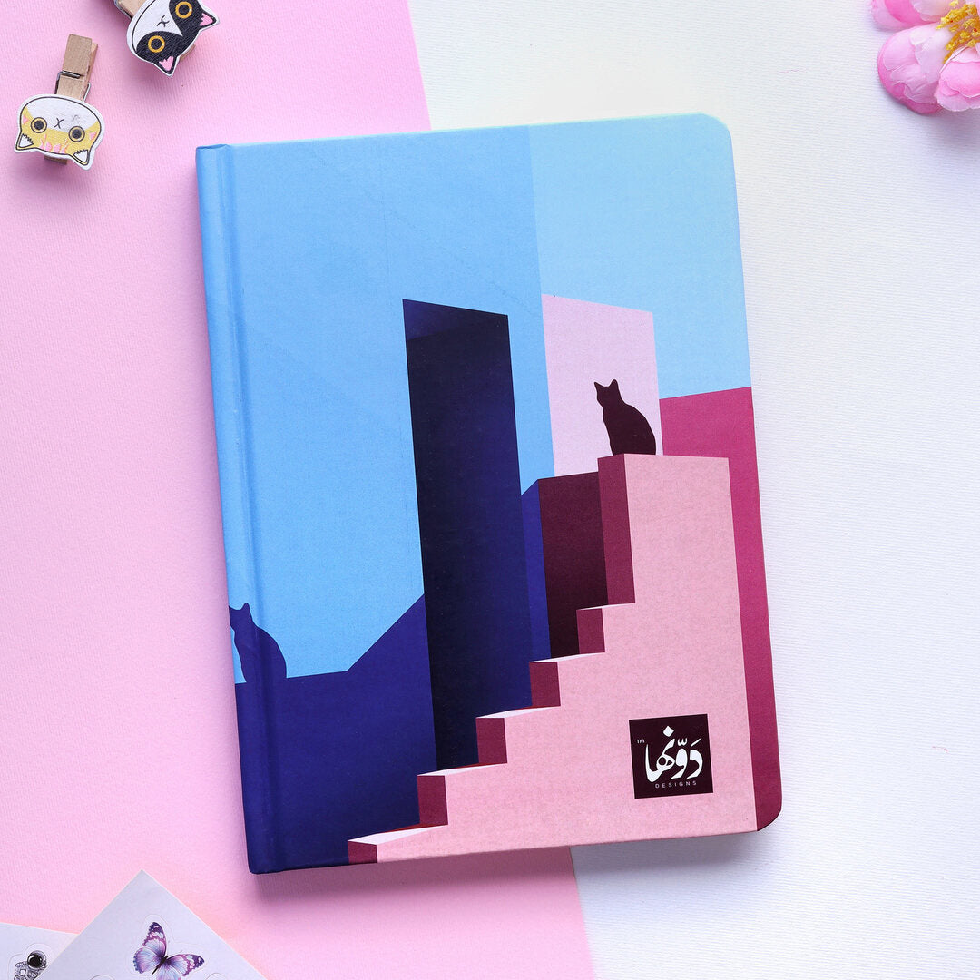 Cat Shadow | SafeZone Notebook (Wired / HardCover) Dawenha | دونها