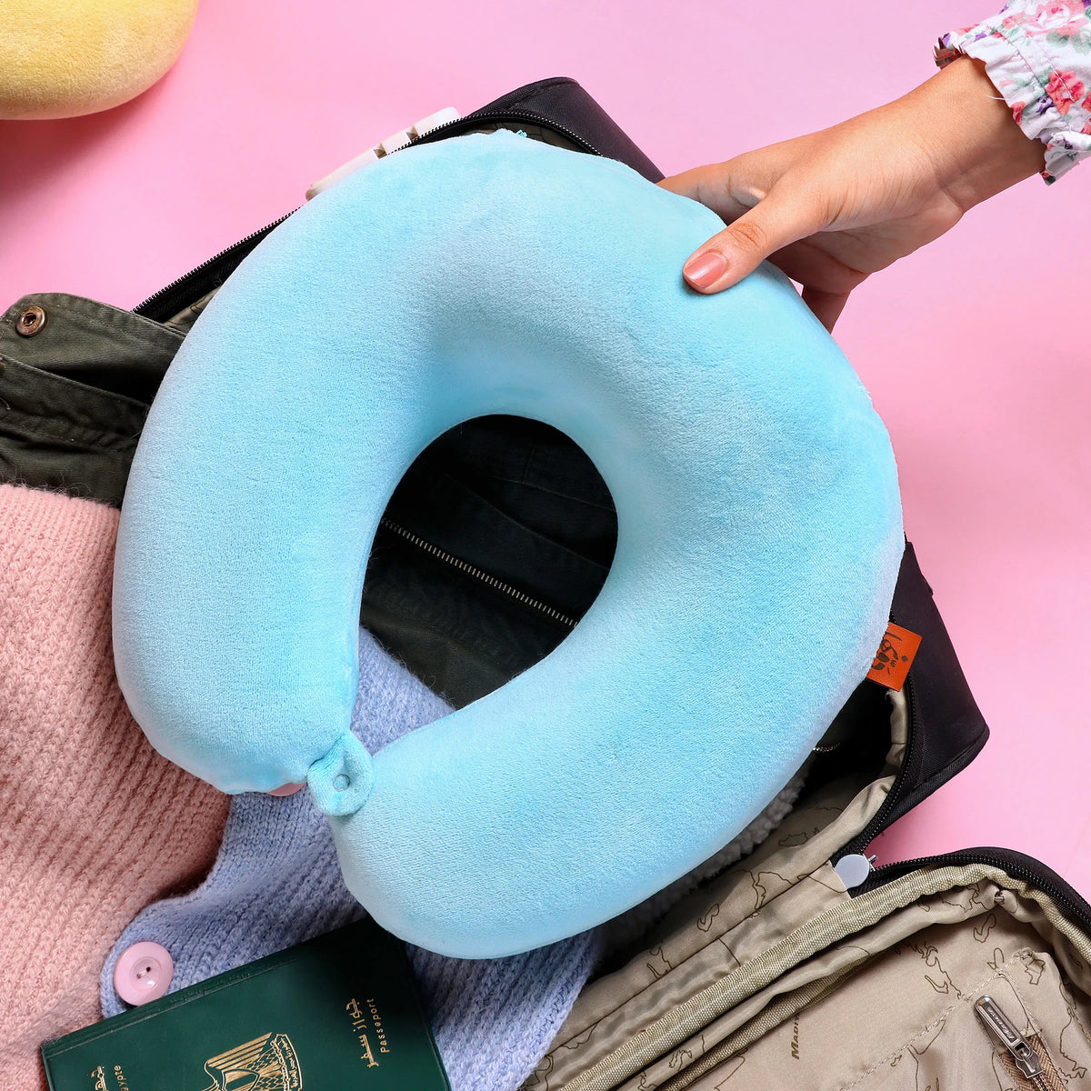 Neck Pillow By Dawenha | Baby Blue Dawenha | دونها