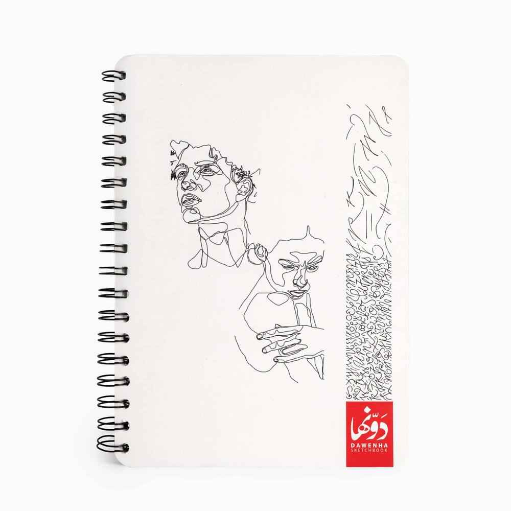One Line Art | B&W Sketchbook Dawenha | دونها
