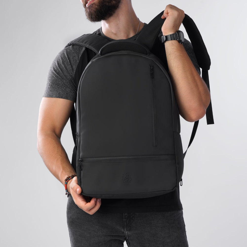Leather Backpack | Black Dawenha | دونها