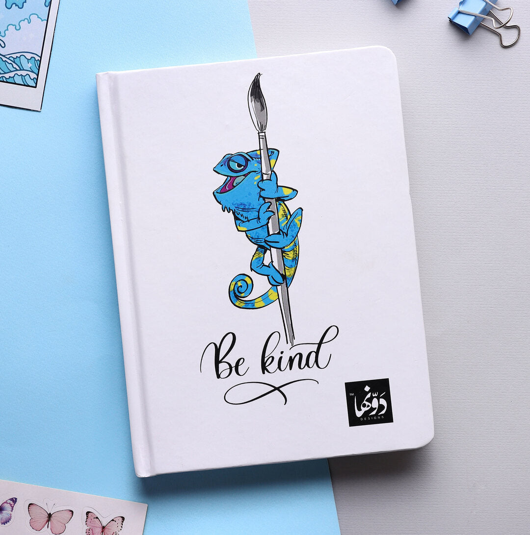 Blue Chameleon | SafeZone Notebook (Wired / HardCover) Dawenha | دونها