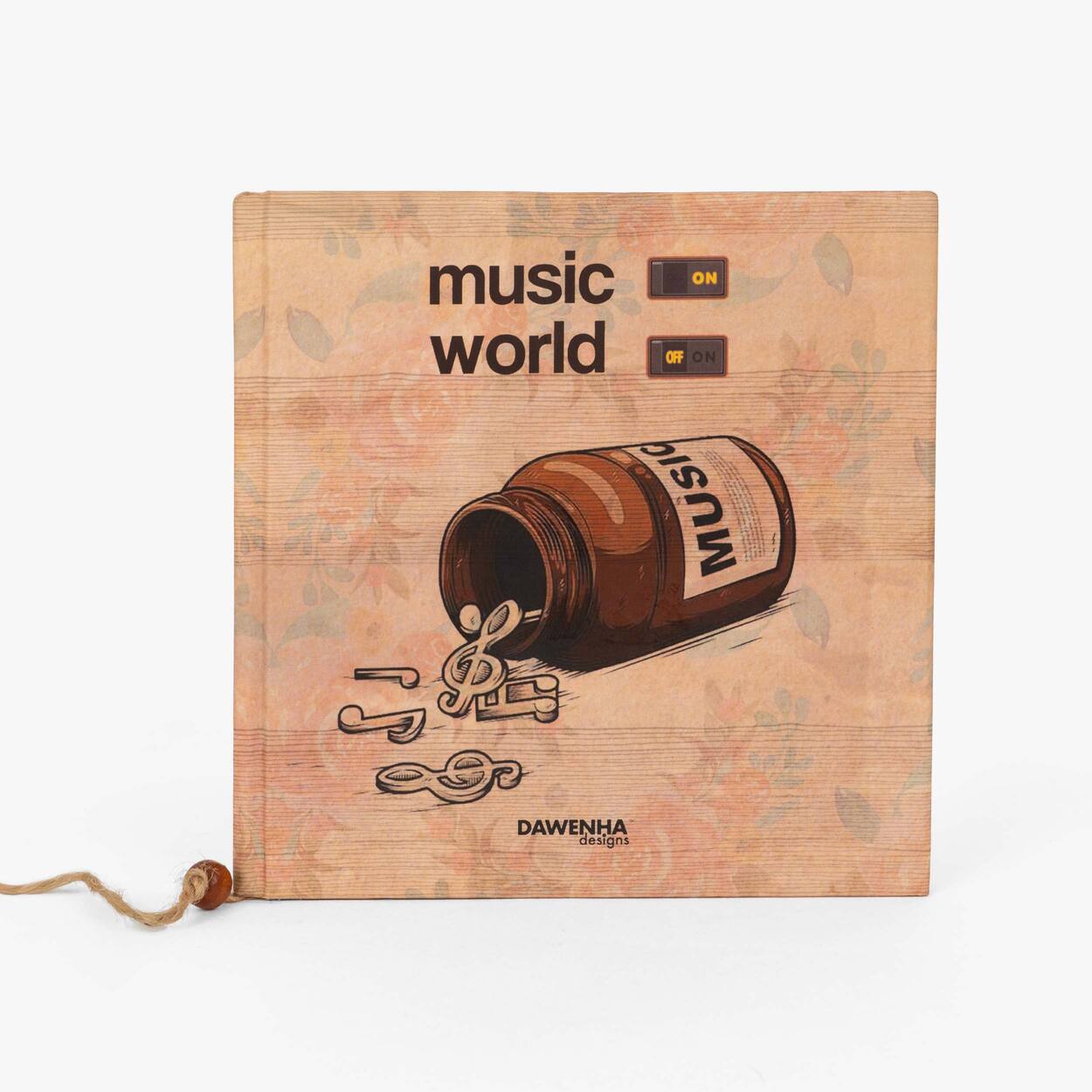Turn Music ON vintage Notebook