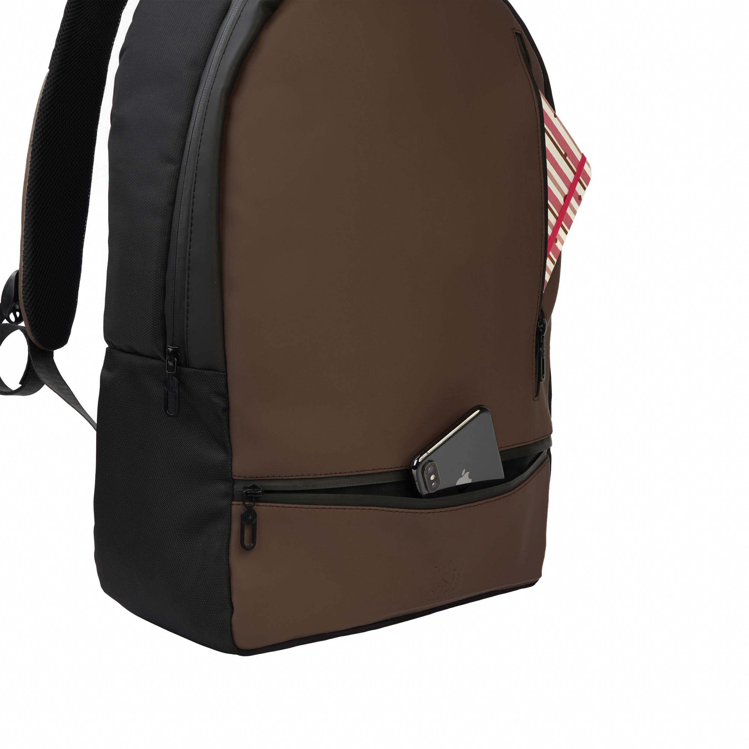 Leather Backpack | Dark Brown bags Dawenha | دونها