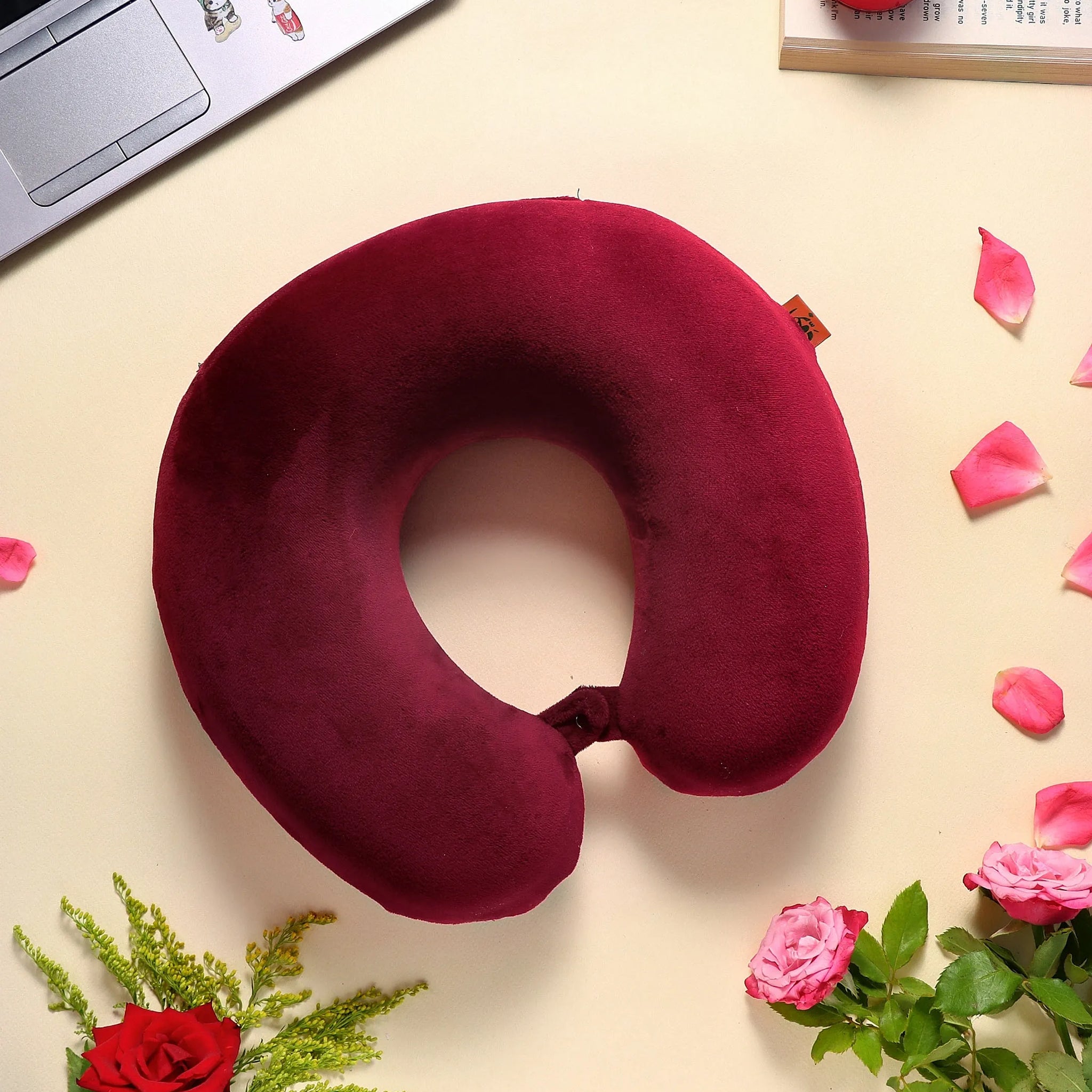 Neck Pillow by Dawenha | Dark Red